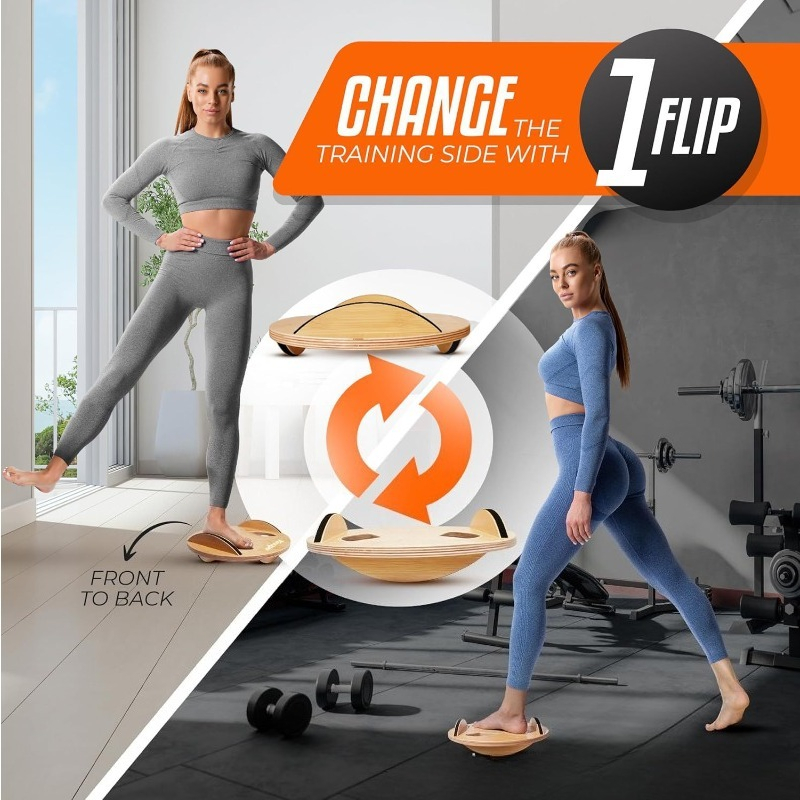 Wooden Fitness Balance Board A - Yoga Fitness Training ulasan dan harga