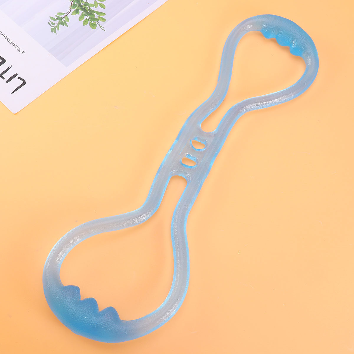 Blue Figure 8 Silicone Yoga Pu - Yoga Fitness Resistance Band ulasan dan harga