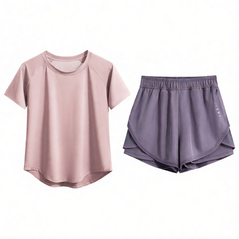 Summer Workout Set Women Short - Yoga Of Fitness ulasan dan harga
